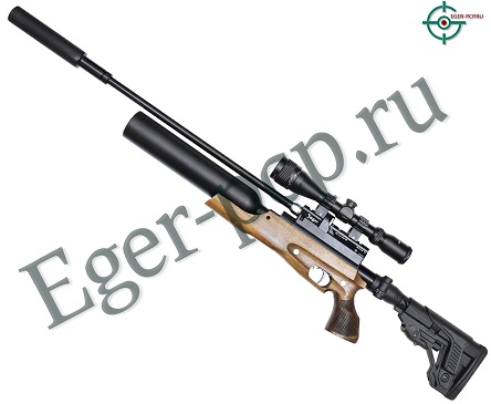Пневматическая винтовка Jager SP Карабин с колбой (PCP, 5.5 мм, складной приклад, 550 мм)